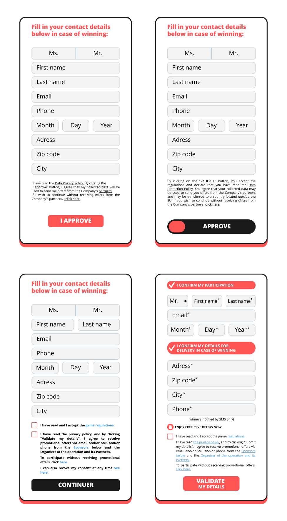 FORIOU - Form examples