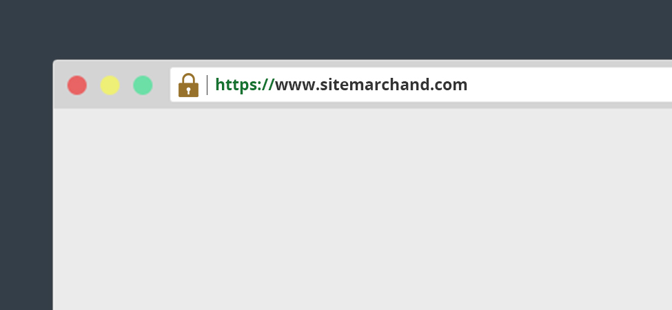 Cadenas site Présence d'un cadenas dans la barre d'adresse