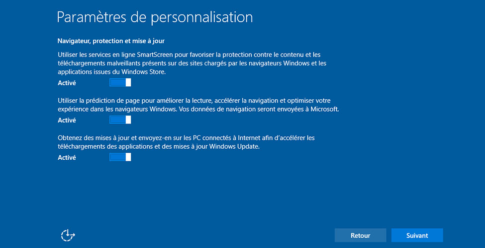 windows10 - écran 4 Navigateur, protection et mise à jour